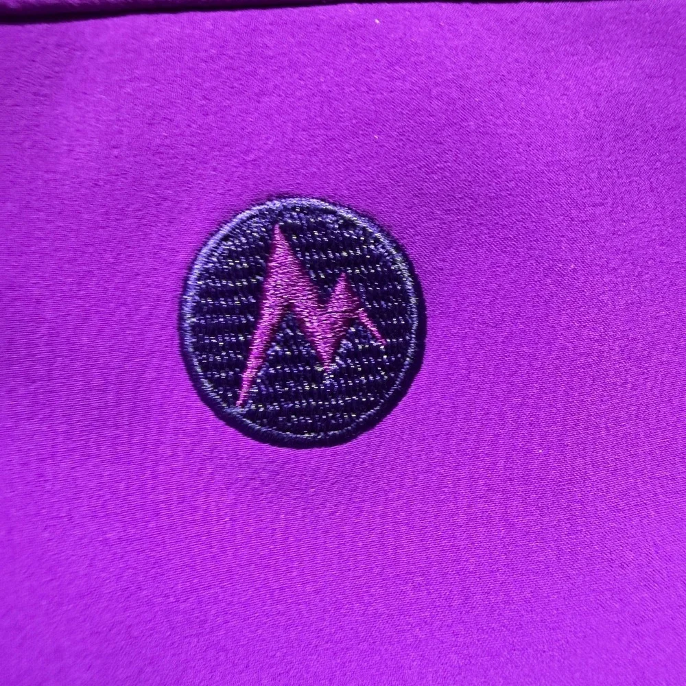 Marmot Jacket Womens Small Purple Soft Shell Midweight Lined Full Zip Gorp - EUC